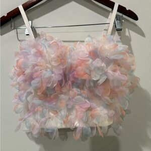 Colorful Floral Embellished Bralette Size B/Cup